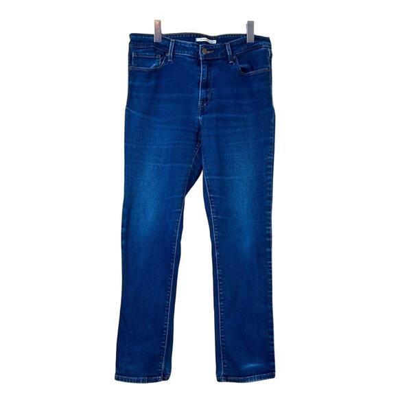 Levi’s Women’s Jeans Classic Mid Rise Skinny Ankle Stretch Dark Wash Size 14 - Picture 1 of 8